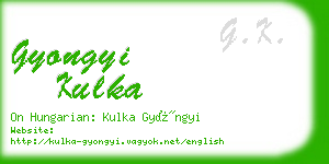 gyongyi kulka business card